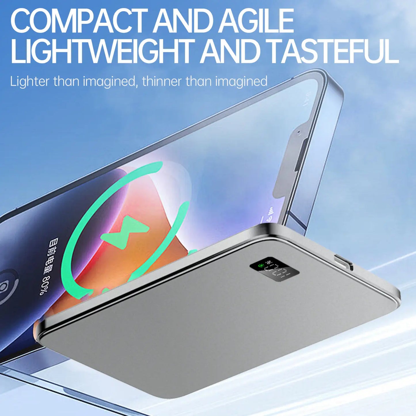Ultra-Slim 10,000mAh MagSafe Power Bank – Snap-On, Fast, and Always Ready.