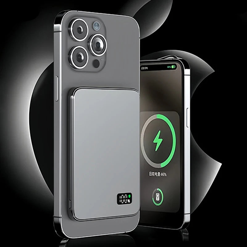Ultra-Slim 10,000mAh MagSafe Power Bank – Snap-On, Fast, and Always Ready.