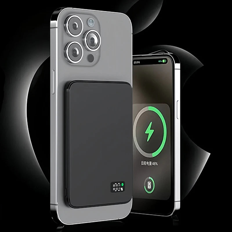 Ultra-Slim 10,000mAh MagSafe Power Bank – Snap-On, Fast, and Always Ready.