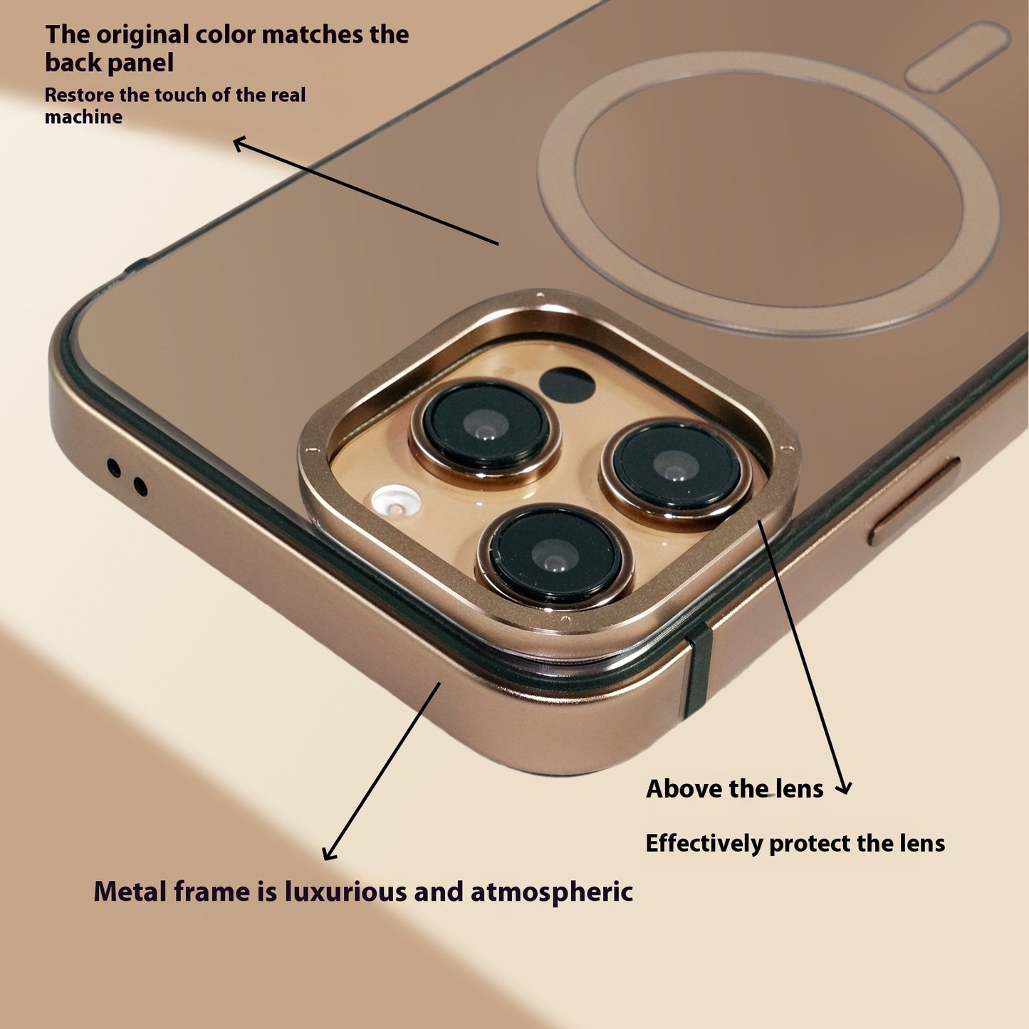 Metal Frame Magnetic Suction Original Machine Color Phone Case