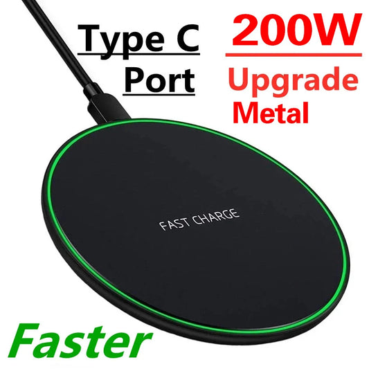 200W Fast Wireless Charging Pad – For iPhone, Samsung & More