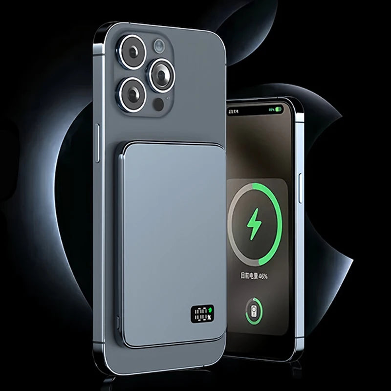 Ultra-Slim 10,000mAh MagSafe Power Bank – Snap-On, Fast, and Always Ready.