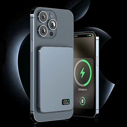 Ultra-Slim 10,000mAh MagSafe Power Bank – Snap-On, Fast, and Always Ready.
