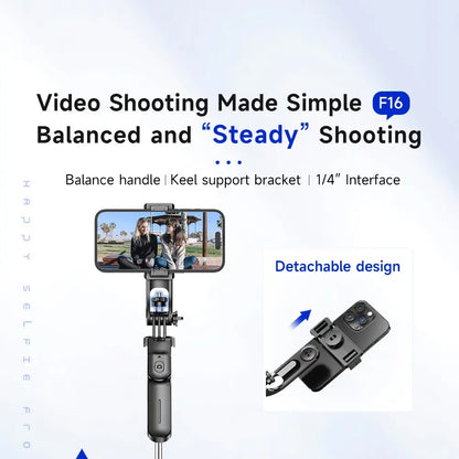 F16 Selfie Stick Tripod with Remote – Retractable for iPhone